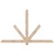 Ekena Millwork Kennewick Smooth Timber Gable Bracket, Douglas Fir, 72"W x 45"H x 3 1/2"D x 3 1/2"F, 15/12 Pitch GBW072X45X0404KEN00SDF - alternate 1
